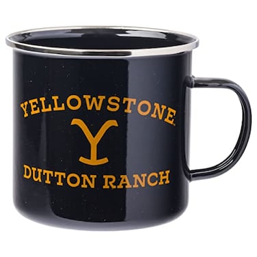 Silver Buffalo Yellowstone Dutton Ranch Enamel Camper Mug 21 Ounces