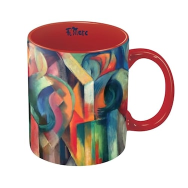 RainCaper Franz Marc Stables Large Porcelain Fine Art Coffee and Tea Mug for Home and Office 11 Oz Dishwasher and Microwave Safe