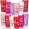 Pickmesh 12 Pack Valentines Day Coffee Cups Mugs Gift Bulk for Teachers Thank You Reusable Plastic Coffee Mugs with Lids Travel Tumblers Gift for Hot and Cold DrinksSweet Style16 oz