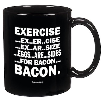 Funny Guy Mugs Eggs Are Sides For Bacon Ceramic Coffee Mug 11oz Ideal Funny Coffee Mug for Women and Men Hilarious Novelty Coffee Cup with Witty Sayings