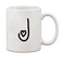 Speedy Pros J Love Hearts Initial Monogram Personalized Letter J Ceramic Mug Coffe Cup Holiday Christmas Hanukkah Gift For Men Women