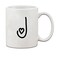 Speedy Pros J Love Hearts Initial Monogram Personalized Letter J Ceramic Mug Coffe Cup Holiday Christmas Hanukkah Gift For Men Women