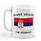 Speedy Pros IM Not Yelling I Am Serbian Serbia Serbians Ceramic Coffee Tea Mug Cup Holiday Christmas Hanukkah Gift For Men Women