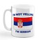 Speedy Pros IM Not Yelling I Am Serbian Serbia Serbians Ceramic Coffee Tea Mug Cup Holiday Christmas Hanukkah Gift For Men Women