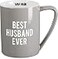Pavilion Gift Company Man Made Best Husband Ever Coffee Mug 18 oz Gray