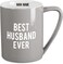 Pavilion Gift Company Man Made Best Husband Ever Coffee Mug 18 oz Gray