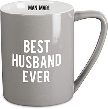 Pavilion Gift Company Man Made Best Husband Ever Coffee Mug 18 oz Gray