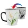 Asmwo Funny Ceramic Magic Heat Color Changing Coffee Mug with Orchid Printing for Women Personalized White Green Tea Cup Large Mugs for MomGirl Grandma and Man 16 oz