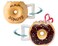 Comfify Ceramic Donut Cup Chocolate Glaze with Sprinkles Funny MMM Donuts Quote Best Cup for Coffee Tea More Large 14 oz Brown
