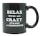 Funny Guy Mugs Relax Were All Crazy Its Not A Competition Ceramic Coffee Mug 11oz Ideal Funny Coffee Mug for Women and Men Hilarious Novelty Coffee Cup with Witty Sayings