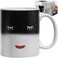 Chuzy Chef Color Changing Funny Mug Magic Coffee Tea Heat Changing Sensitive Cup 12 oz White Face Design Drinkware Ceramic Mugs Morning Birthday Christmas Gift Idea for Mom Dad Women Men
