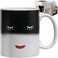 Chuzy Chef Color Changing Funny Mug Magic Coffee Tea Heat Changing Sensitive Cup 12 oz White Face Design Drinkware Ceramic Mugs Morning Birthday Christmas Gift Idea for Mom Dad Women Men