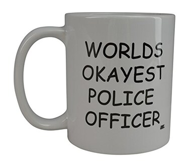 Rogue River Tactical Funny Coffee Mug Wolds Okayest Police Officer Novelty Cup Great Gift Idea For Office Gag White Elephant Humor Cop Law Enforcement Police Officer