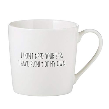 Santa Barbara SB Design Studio SIPS Bone China Cafe MugCoffee Cup 14Ounce Sass
