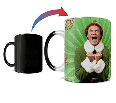 Morphing Mugs Elf Worlds Best Cup of Coffee One 11 oz Color Changing Heat Sensitive Ceramic Mug Image Revealed When HOT Liquid Is Added MMUG783