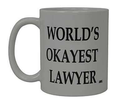 Rogue River Tactical Worlds Okayest Lawyer Funny Coffee Mug Gift For Attorney Novelty Cup Law Office
