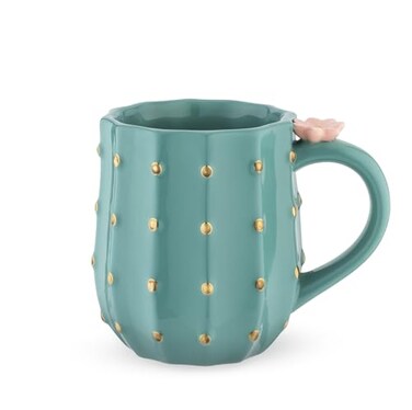 Pinky Up Cactus Ceramic Coffee Mugs Tea Cups Travel Mug Latte Cup Drinking Glasses for Chocolate Milk Cocktails Mocktails 12 oz Set of 1