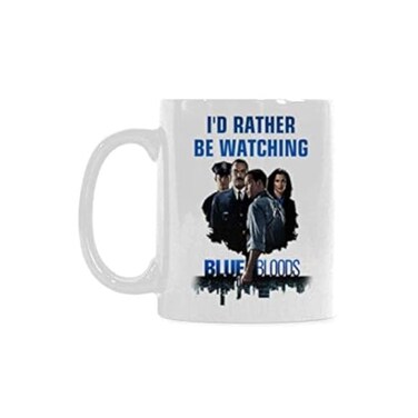 SCSF Id Rather Be Watching Blue Bloods Coffee Mug or Tea CupCeramic Material MugsWhite 11oz