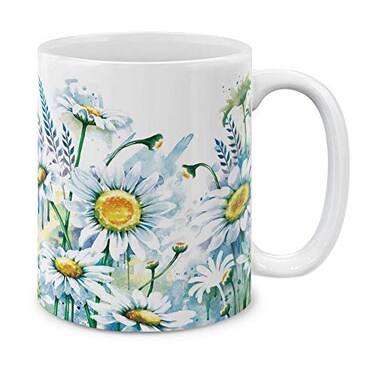 MUGBREW 11 OZ Coffee Mug Flowers Plants Garden Variety Designs Daisies Flowers