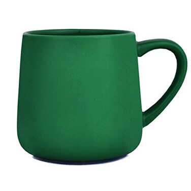 Bosmarlin Large Glossy Ceramic Coffee Mug Tea Cup for Office and Home 18 oz Suitable for Dishwasher and Microwave 1 Pack Dark Green