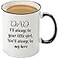 Mecai Funny Mug From Daughter DadIll Always Be Your Little GirlYou Will Always Be My Hero Coffee mug Fun Birthday Gifts For Dad From Daughter