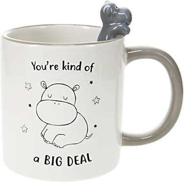 Pavilion Gift Youre Kind Of A Big Deal Hippo Gray 17oz Dolomite Coffee Cup Mug
