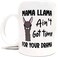 Mean Muggin Llama 11oz Ceramic Mug Mama Llama Aint Got Time For Your Drama Quality Ceramic And Print Artwork on Both Sides Giftable Foam Box Protection