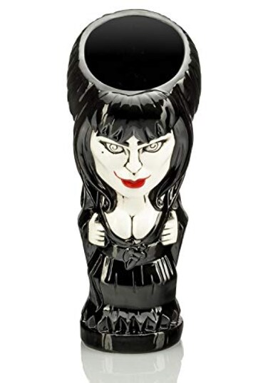 Elvira Geeki Tikis Mistress of the Dark Mug Official Collectible Tiki Style Ceramic Cup Holds 20 Ounces
