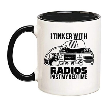 Saviola Amateur Radio Operator Mug I Tinker With Radios Ham Coffee Cup 11oz Novelty