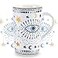 NymphFable Ceramic Coffee Mug 18oz Boho Eyes Coffee Cups with Handle Personalized Baking Pattern Tea Cup Large