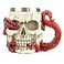 PROVIVID Skull Coffee Mugs with Handle Stainless Steel 3D Skull Beer Mug Realistic Resin Octopus Tentacle Beverage Drinking Cup Drinkware Mug Unique Gift for Men 13oz