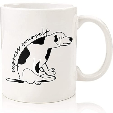 MargoDream Veterinary Medicine Gift Appreciation Funny Vet Med Mug Express Yourself Dog Coffee Cup Vet Tech Gift For Men For Woman White 11 Oz
