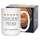 Bubble Hugs Friendship Mug 15 oz Excellent Friend Would Recommend Funny 5 Stars Bestie Review Sentimental Gift Cup Birthday for Best Friends Sister Siblings White