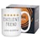 Bubble Hugs Friendship Mug 15 oz Excellent Friend Would Recommend Funny 5 Stars Bestie Review Sentimental Gift Cup Birthday for Best Friends Sister Siblings White