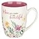 WITH LOVE Special Coffee Mug for Mothers Mom You Make Life Beautiful Purple Wildflowers Inspirational CoffeeTea Cup for Her Birthday Mothers Day 12oz Ceramic