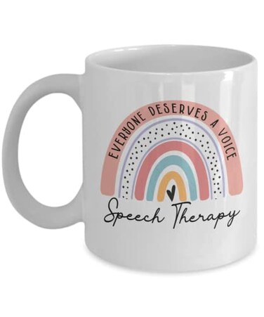 Emily gift Personalized Retro Everyone Deserves A Voice Mug Speech Language Pathologist Slp Assitant Gift Speech Therapy Mug 11oz