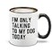 shop4ever Funny Dog Lover Coffee Mug Ceramic Coffee Mug Tea Cup Im Only Talking to My Dog Today Design Black Handle 11 oz Funny Gift for Dog Dad Dog Mom Birthday Christmas Pet Owner Gift