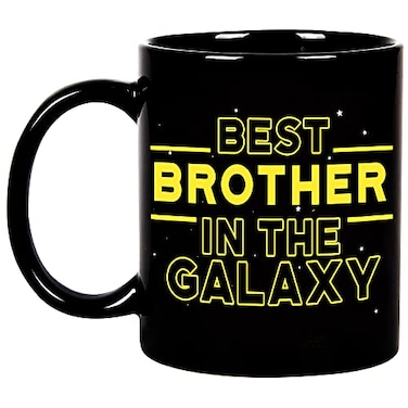 Fatbaby Best Brother in the Galaxy Coffee Mug Funny Fathers Day or Brothers Birthday Gift