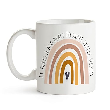 Fatbaby Teacher Coffee MugIt Takes A Big Heart To Shape Little MindsTeacher Appreciation GiftsTeachers Day Gifts Tea Cup 11oz