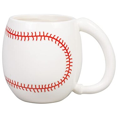 Ceramicfor Baseball Coffee Mug Novelty Christmas Gift for Men Women All Sport Lovers 14 oz White