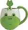Amian Shop Funny Coffee Mug 15 oz Pig Coffee Mug with Spoon Funny Mug Novelty Cup Ceramic Mug Gift for Women Men Birthday Festival Christmas Frog