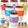 Gejoy 6 Pack 12oz Cantaritos de Barro Mexicanos Mexican Clay Cup Pottery Fiesta De Barro Mexicanos Cocktail Cups Coffee Mugs Cocktail Tea Glasses for Margaritas Mojitos BrightWhite