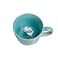DIHOclub Skiing Polar Bear Ceramic Cup Hidden Animal Inside Mug Cute Cartoon Handmade Figurine MugsHoliday and Birthday Gift for Coffee Milk Tea Lovers12 OZBlue White