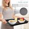 Armrouns Black Serving Trays with Handles 16 x 11 inch Rectangular Non Skid MultiPurpose Plastic OttomanTray for Restaurant Parties Coffee Table Kitchen