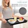 Armrouns Black Serving Trays with Handles 16 x 11 inch Rectangular Non Skid MultiPurpose Plastic OttomanTray for Restaurant Parties Coffee Table Kitchen
