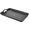 Armrouns Black Serving Trays with Handles 16 x 11 inch Rectangular Non Skid MultiPurpose Plastic OttomanTray for Restaurant Parties Coffee Table Kitchen