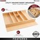 Rev-A-Shelf RevAShelf TrimtoCustomFit Silverware Drawer Organizer For Kitchen Utensils Cutlery Cabinet Storage Divider Insert 2398 x 2197 In Maple Wood 4WUT3