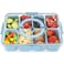 shopwithgreen Divided Serving Tray with Lid and Handle Portable Snackle Box Charcuterie Container for Party Veggies Fruits Nuts Candy Food Tray Platter Snack Box for Entertaining Picnic Blue