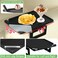 Smatdecis Couch Arm Tray Table Sofa Arm Clip Armrest Tray Table Suitable for Home DrinksFast FoodFruit Etc Large Size MultiFunction BlackDual PhoneTablet Holder