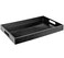 Home Redefined Black Leather Serving Tray with Handles Glossy Faux Crocodile Print 175x12 Food Drinks Tray for Coffee Table Breakfast Dinner Bar Decorative Storage Tray for Ottoman Kitchen Bedroom Gif